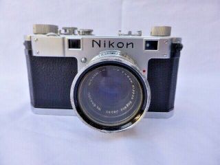 Vintage Nikon Range Finder Nippon Kogaku CAMERA w/ Leather Case 2
