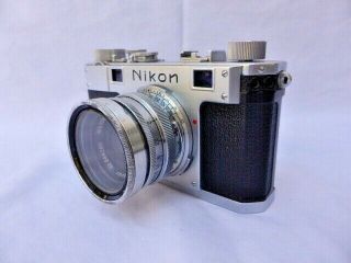 Vintage Nikon Range Finder Nippon Kogaku CAMERA w/ Leather Case 3