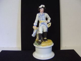 Vintage French Soldier Hand Painted Porcelain Figurine 8 - 1/4 " High