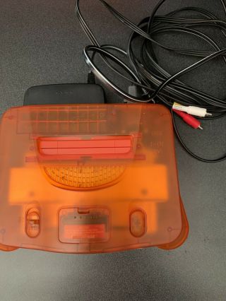 Vintage 1996 N64 Funtastic Fire Orange Nintendo 64 Oem Video Game Console System
