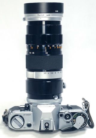 Canon Ae - 1 Fd 35mm Film Vintage Slr Camera 55 - 135mm F/3.  5 Zoom Lens Japan