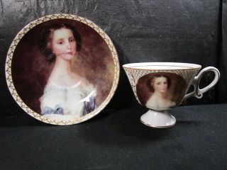 P T Treasures Cup and Saucer Set - Decorated By Betty Platner 3