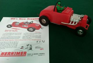 Vintage Herkimer Ok Cub Co2 Powered Dragmaster Tether Car