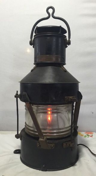 Vintage Authentic Ships Lantern " Not Under Command " Circa: 1944? Wwii