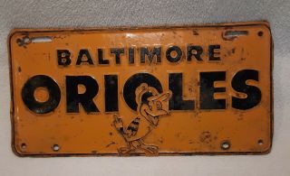 Vintage Rare 1950s Baltimore Orioles License Plate