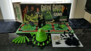 Vintage 1965 Very Rare Green Ghost Board Game By Transogram Usa