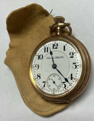 Antique 1906 Hamilton Gold Fill Pocket Watch 18s 17j Grade: 926 Running