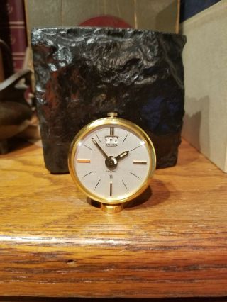 Vintage Jaeger Lecoultre Recital 8 Red Enamel And Brass Swiss Alarm Clock