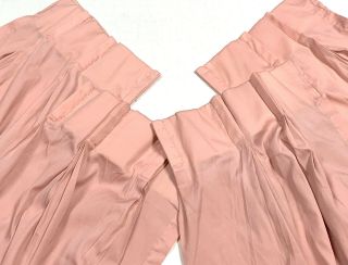 Set 4 Bundle Pinch Pleat Curtains Drapes Panels 80 " Unlined Vintage Blush Pink