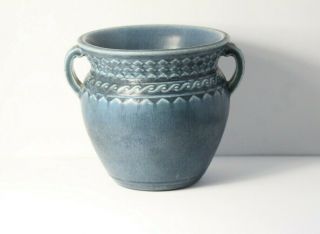 Vintage Rookwood 2763 Blue Two Handled Art Pottery Vase