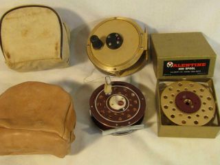 2 Vintage Fly Fishing Reels By Val - Craft Valentine 400 & Ted Williams By Sears