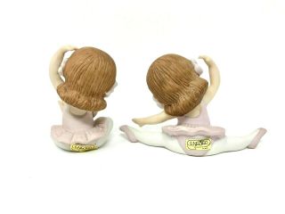 Two Vintage Enesco Ballerina Figurines - 1983 2