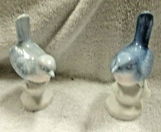Bluebird With White Base Figurine West Germany Set Of Two