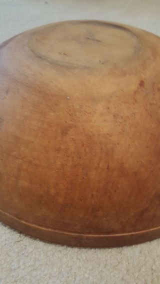 Large Antique Primitive Wooden Bowl,  Servers 3