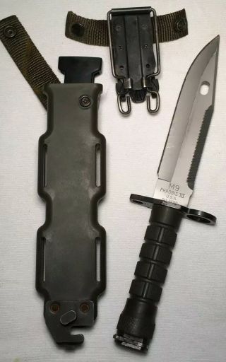 Vintage M9 Phrobis Iii Bayonet Military Bowie Knife Usa Pat.  Pend.