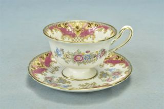Vintage Shelley Fine Bone China Tea Cup & Saucer Floral Design Sheraton 00430