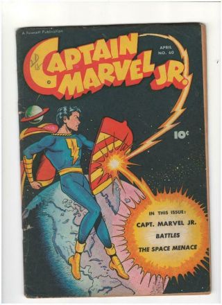 Captain Marvel Jr.  60 Fawcett 1948 Space Menace 6.  0
