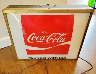 Vintage Enjoy Coca - Cola Lighted Bubble Sign Swihart Products - 2