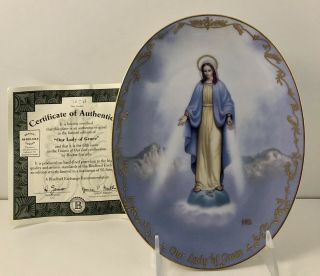 The Bradford Exchange - - Our Lady Of Grace - - Visions Of Our Lady Series - - Plate - 1994