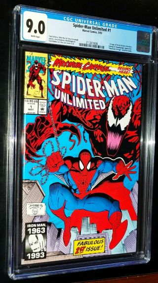 Spider - Man Unlimited 1 1993 Marvel Comics Cgc 9.  0 Vf/nm