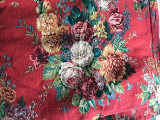 Rare Ralph Lauren Aylesbury Full Queen Vintage Red Floral Comforter (2) Shams