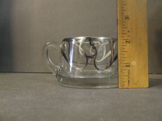 VINTAGE SILVER OVERLAY GLASS OPEN SUGAR BOWL 2