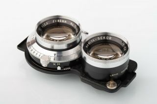 Mamiya - Sekor 80mm F/2.  8 For C C22,  C220,  C33 C330 Camera,  Vintage Silver Version