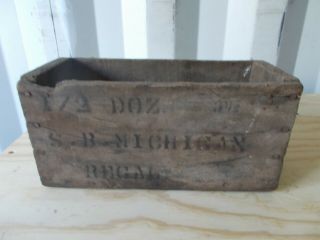 Vintage Knapp & Sphncer Co.  Sioux City,  Iowa Wooden Crate Box