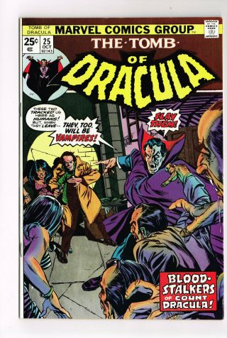Tomb Of Dracula 25 Marvel Comics 1974 Vf/nm 1st Print 1st Hannibal King Bronze