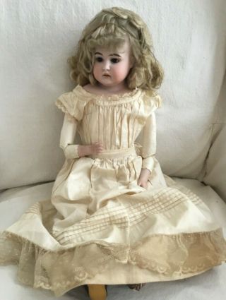 Antique Louis Wolf 20 " Doll 1870 - 1928 Germany Leather Body