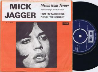 Mick Jagger Memo From Turner Danish 45ps 1970 Rolling Stones Decca 7”