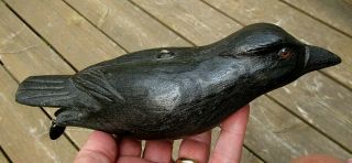 Vintage Rare Unusual Dave Perkins Duluth Fish Decoy Crow Or Blackbird Fish Decoy