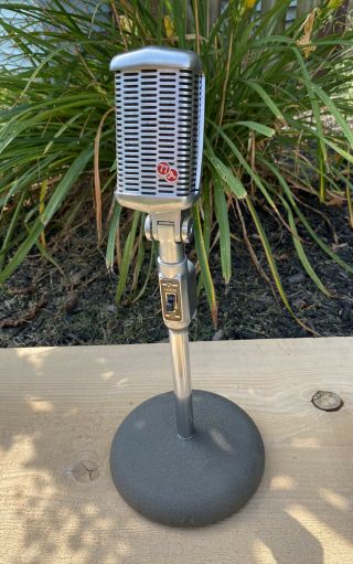Vintage Astatic 77a Microphone With Stand And Cord