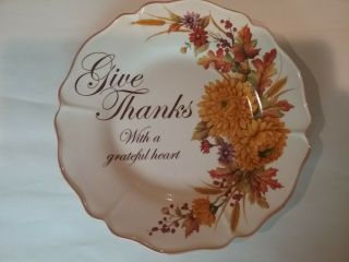 Fall “give Thanks” Decorative Plate,  Cracker Barrel Old Country Store,  8in.