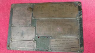 Vintage Willys Military Jeep M38 Data Plate Set,  Take Off Data Plates