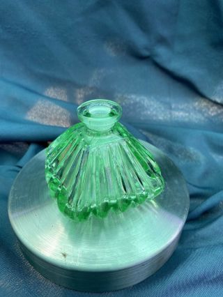 Antique Green Glass Perfume Bottle—missing Stopper/atomizer
