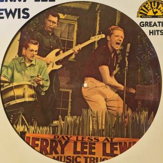 $ale Jerry Lee Lewis Sun Greatest Hits Picdisc Lp 1983rhino Rndf255 Vg,