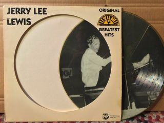 $ALE Jerry Lee Lewis Sun Greatest Hits PICDISC LP 1983Rhino RNDF255 VG, 2