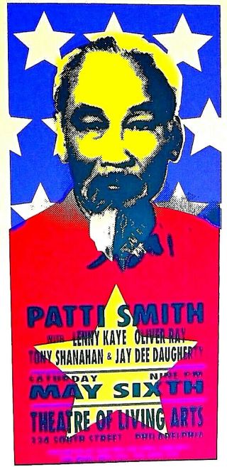 Patti Smith - Image Ho Chi Minh 1990 Heavy Cardstock Psychedelic