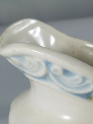 Vintage Collectible White Creamer with Blue Flowers 4 