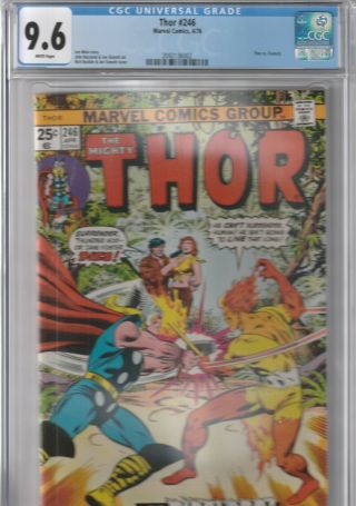 The Mighty Thor 246 Cgc 9.  6 Marvel 1976 Firelord Appears
