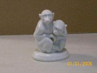 Hutschenreuther Porcelain Monkeys Figurine Exc Cond