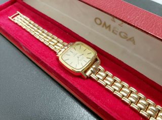 Vintage Omega De Ville Ladies Gold Plated Quartz Watch