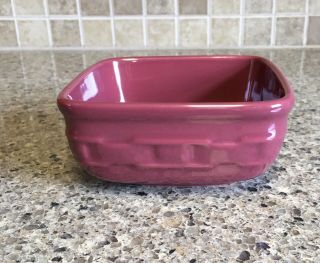 1 Longaberger Pottery Square Cereal Soup Salad Bowl Woven Traditions Paprika