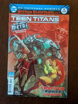 Teen Titans 12 - 2nd Print 2016 - 1st App Of Batman Who Laughs - Nm Or Better