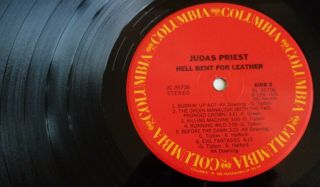 RARE & JUDAS PRIEST HELL BENT FOR LEATHER 1978 COLUMBIA UK LP UK METAL 2