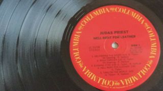 RARE & JUDAS PRIEST HELL BENT FOR LEATHER 1978 COLUMBIA UK LP UK METAL 3