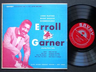 Errol Garner Playing Piano Solos 10 " Lp Savoy Records Mg 15001 Us 1950 Dg Mono