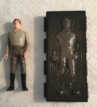 Vintage 1984 Kenner Star Wars Han Solo In Carbonite Action Figure Potf