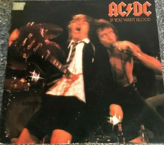 Ac/dc Live If You Want Blood Lp Vinyl Album Sd 19212 Speciality Press Piros Vg,